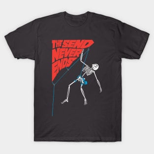 The Send Never Ends (red & cyan) T-Shirt